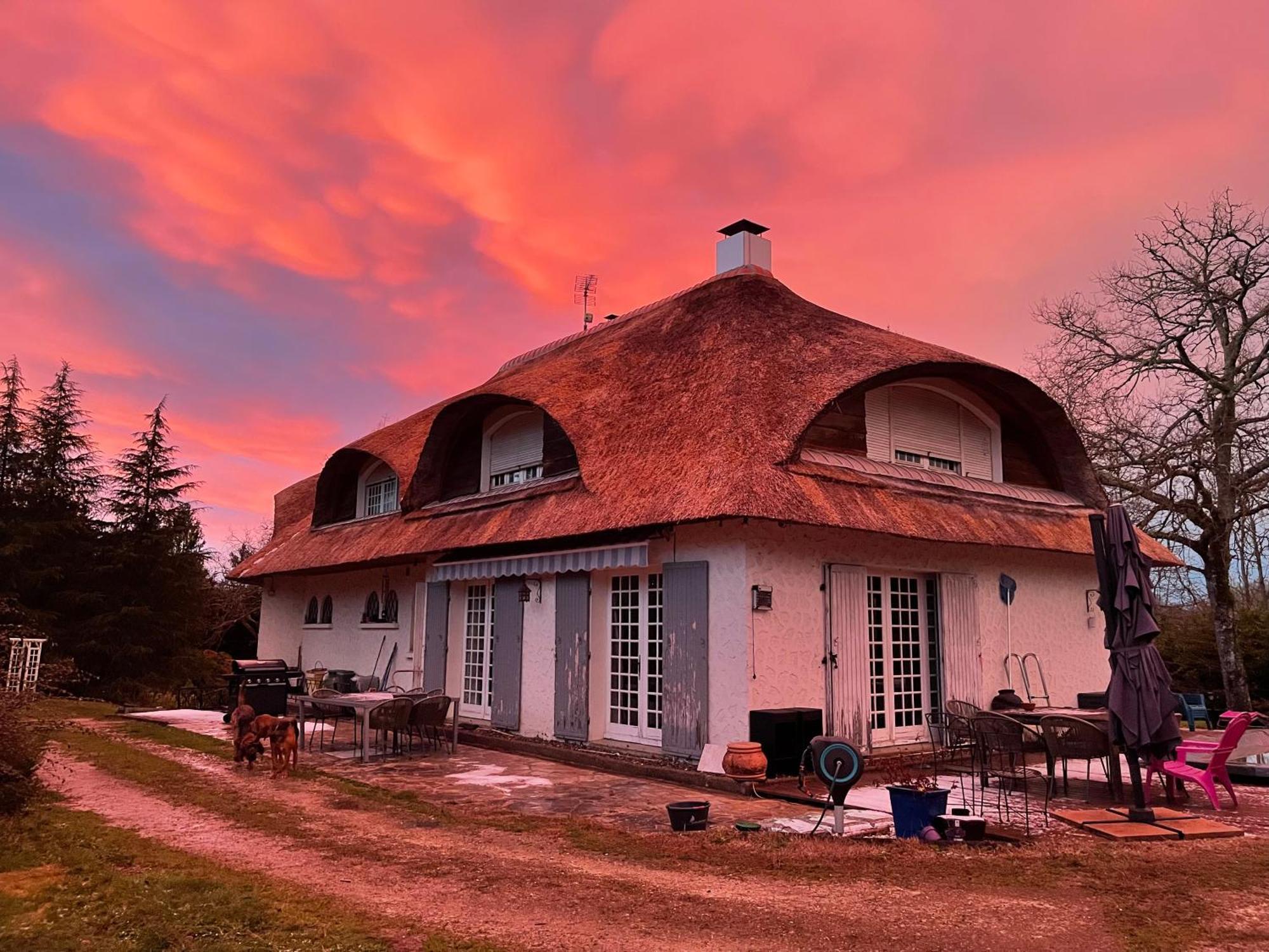 La Belle Chaumiere Bed and Breakfast Bretagne-de-Marsan Buitenkant foto